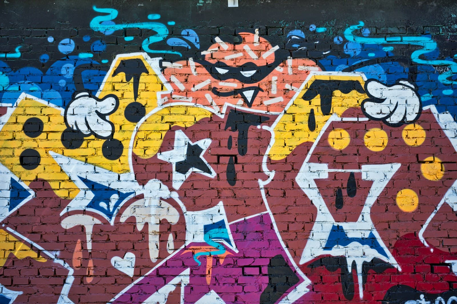Street art on a wall in Beijing's 798 Art District