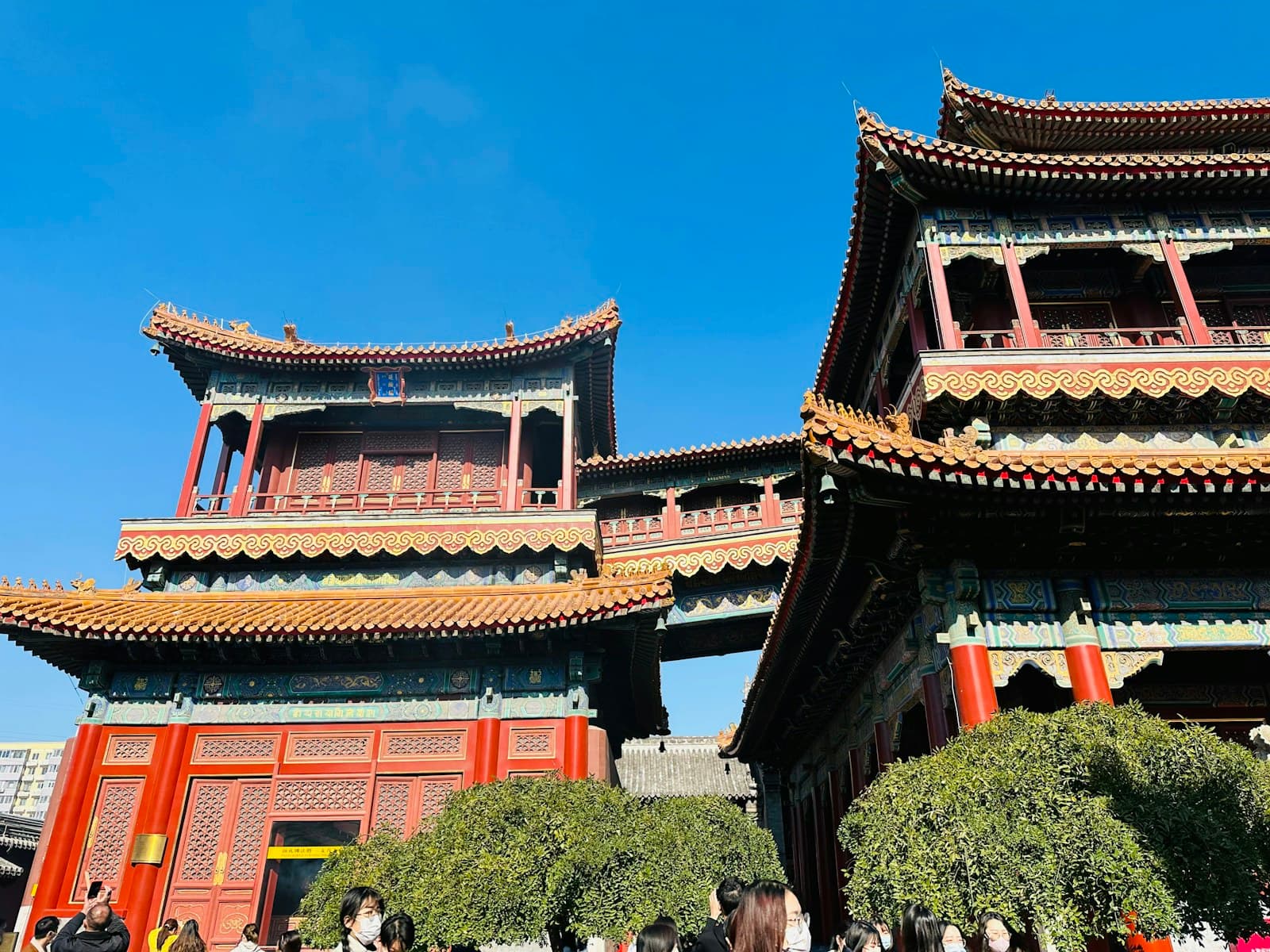 Incense and golden roofs at the Lama Temple