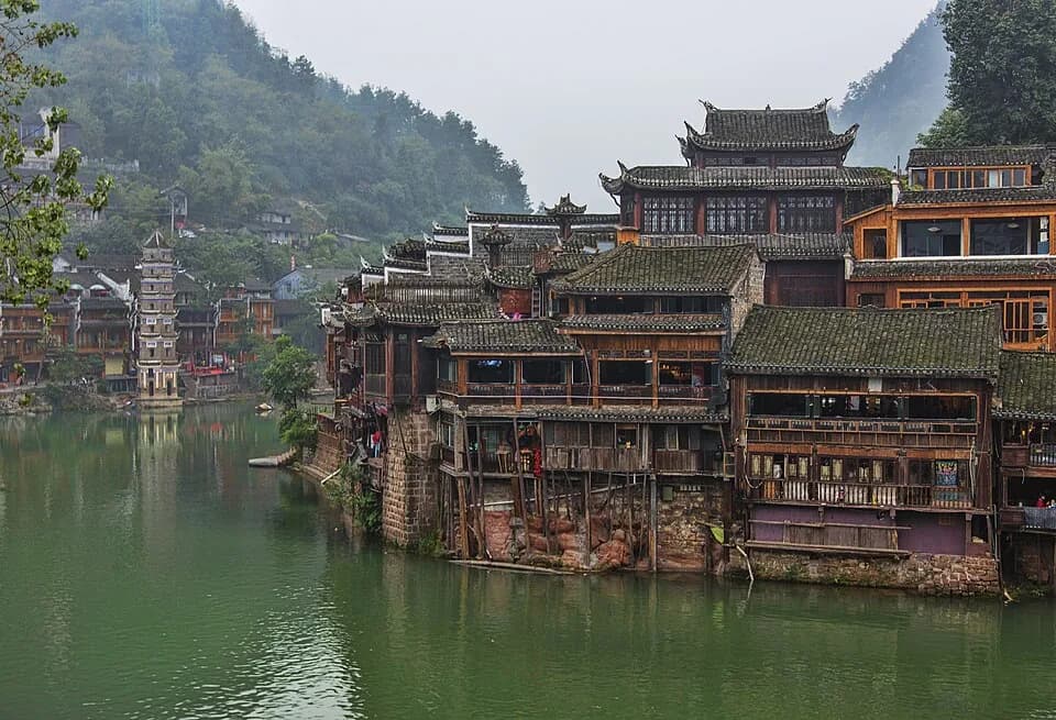 Fenghuang ancient town on the river