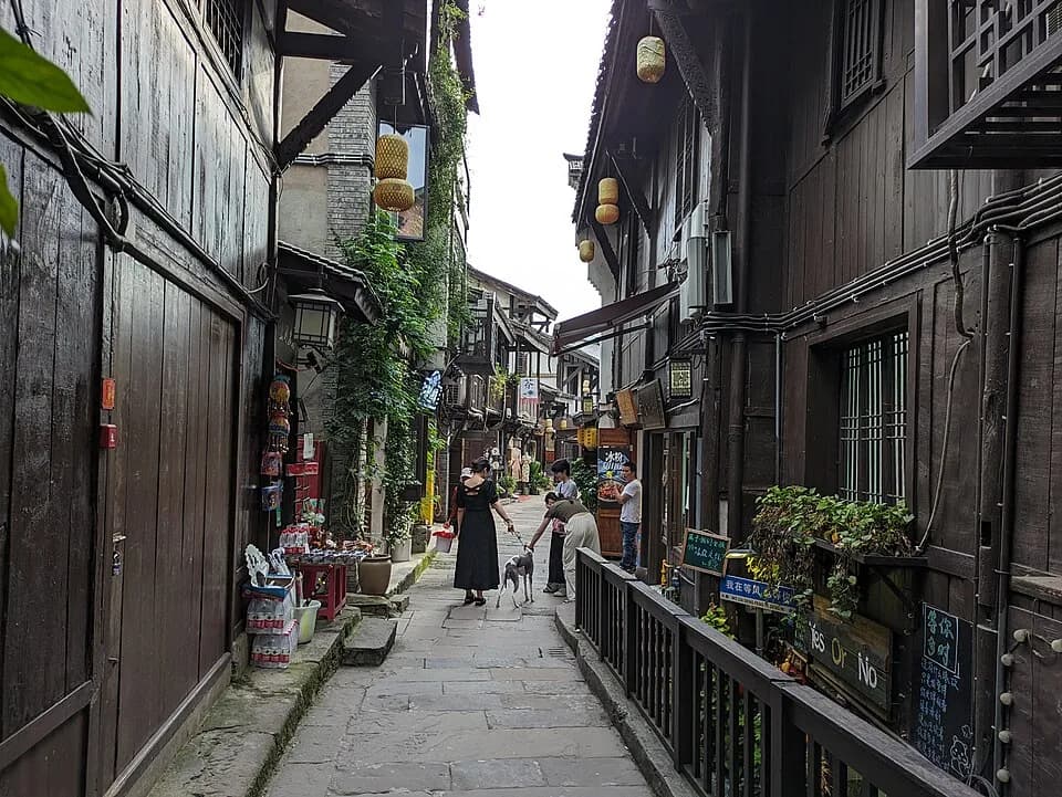 Ciqikou old town lanes in Chongqing
