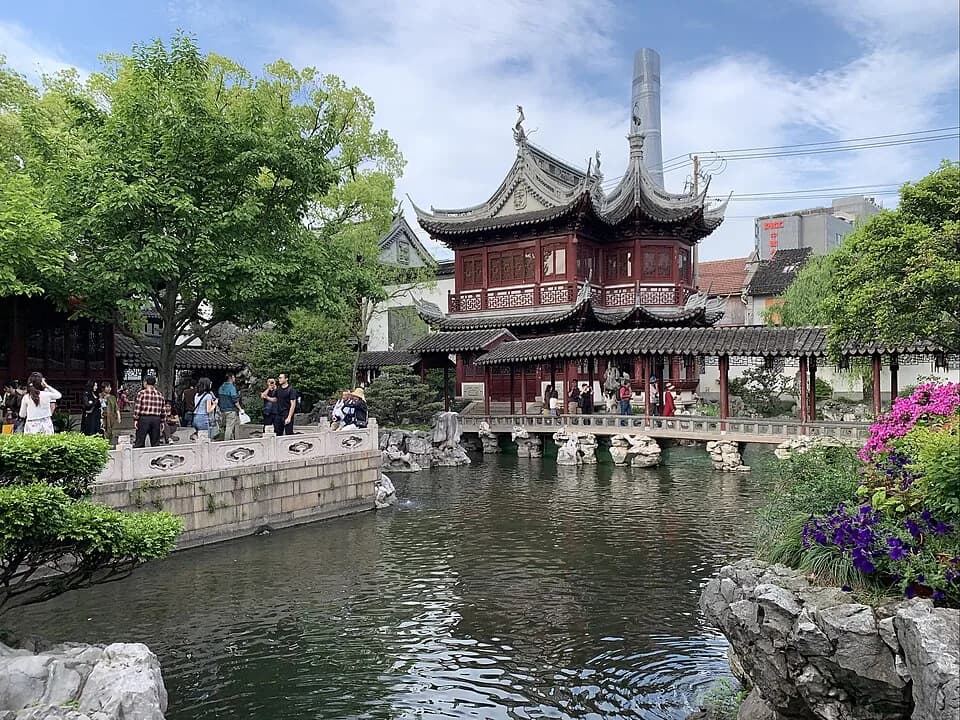 Yu Garden pavilions and ponds in Shanghai