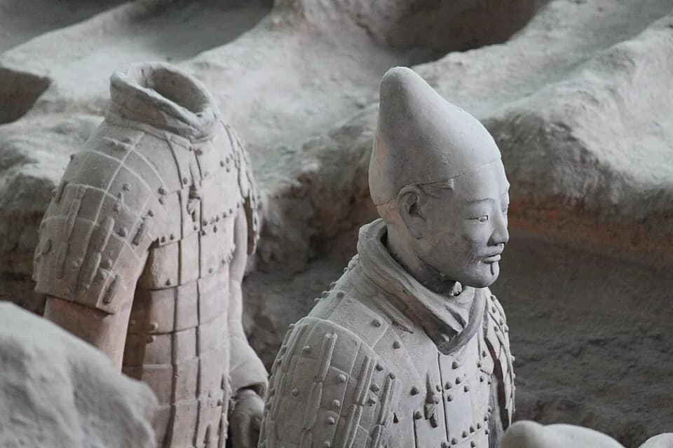 Terracotta warriors in Pit 1 near Xi'an